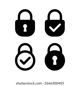 Cadeado Segurança Bloqueio Proteção Privacidade Segurança Ícone Definir