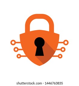padlock security lock template, design icon technology protection element