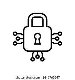 padlock security lock template, design icon technology protection element