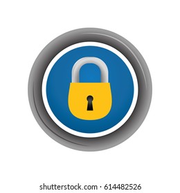 padlock security object frame