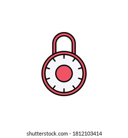 padlock, security and privacy concept icon. Element of education illustration. Signs and symbols can be used for web, logo, mobile app, UI, UX on white background