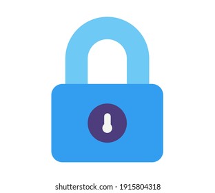 padlock security protect single isolated icon with flat style