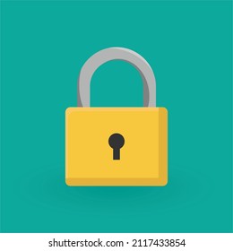 Padlock security protection icon ilustration