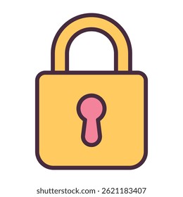 Padlock security protection icon. vector illustration.