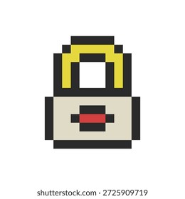 Sicherheitssicherheitsvorhängeschloss für Pixelart