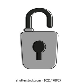 Padlock security symbol