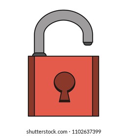 Padlock security symbol