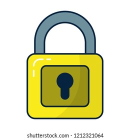 Padlock security symbol