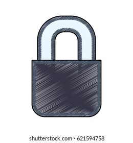 Padlock security symbol