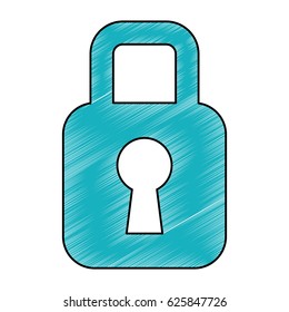 Padlock security symbol