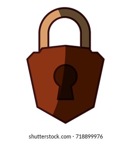 Padlock security symbol