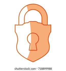 Padlock security symbol