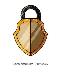 Padlock security symbol