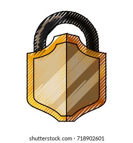 Padlock security symbol