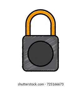 Padlock security symbol