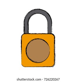 Padlock security symbol