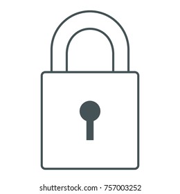 Padlock security symbol