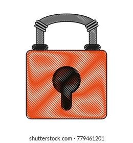 Padlock security symbol