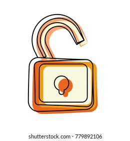 Padlock security symbol