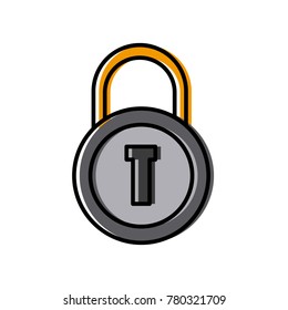 Padlock security symbol