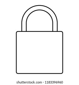 Padlock security symbol in black and white