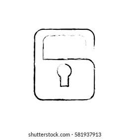 Padlock security symbol icon vector illustration graphic design