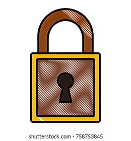 Padlock security symbol icon vector illustration graphic design