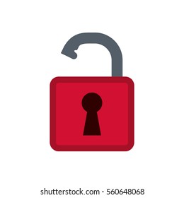 Padlock security system icon vector illustration graphic design