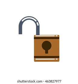 padlock security system insurace protection icon. Isolated and flat illustration. Vector graphic