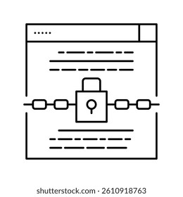 padlock security technology tool line icon vector. padlock security technology tool sign. isolated contour symbol black illustration
