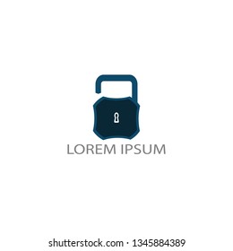 Padlock security vecctor logo design. Padlock tech logo concept design. Access control, protection abstract business logo.