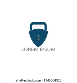 Padlock security vector logo design. Padlock tech logo concept design. Access control, protection abstract business logo.