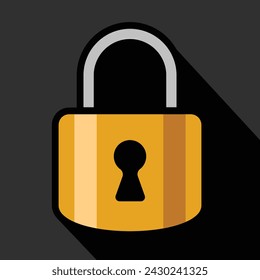 padlock, securiy concept, vector illustration