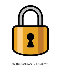 padlock, securiy concept, vector illustration