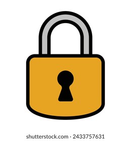 padlock, securiy concept, vector illustration