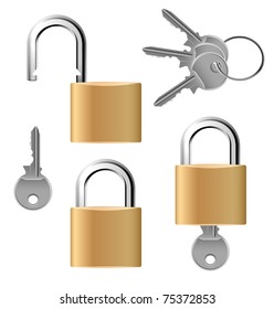 Padlock set with keys