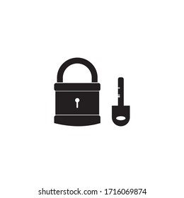 Padlock set with keys vector icon isolated design template