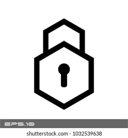 padlock shape icon logo