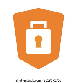 Iconos de candado y escudo. Icono de seguridad. Vectores.