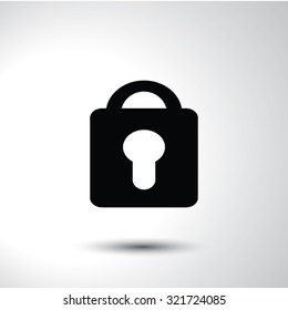 Padlock sign flat icon