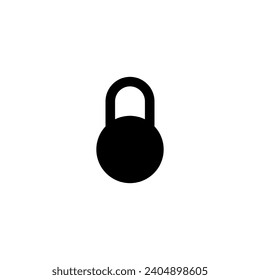 Padlock Silhouette, Flat Style, can use for Art Illustration, Pictogram, Logo Gram, Website or Graphic Design Element. Vector Illustration