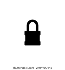 Padlock Silhouette, Flat Style, can use for Art Illustration, Pictogram, Logo Gram, Website or Graphic Design Element. Vector Illustration 