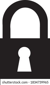 Bloqueo de seguridad de la silueta Padlock y fuerte