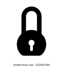 Silueta Padlock, Icono de bloqueo portátil simple 