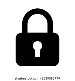 Diseño de icono de Vector de silueta de candado