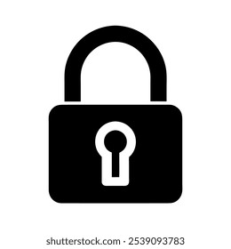 Vorhängeschloss Silhouette, Vektorsymbol-Design
