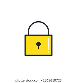 Material de ilustración de icono del vector simple de bloqueo