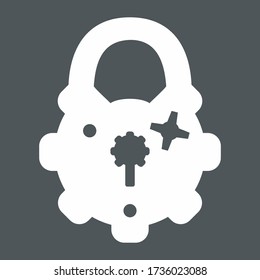 Padlock steam punk quality vector illustration cutt