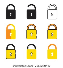 Padlock symbol or logo, good for design element, security design project element, or safety symbol