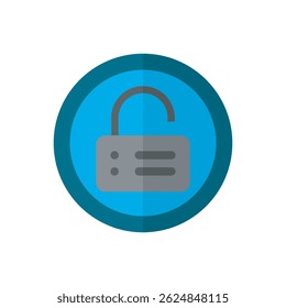 Padlock symbol vector design illustration. Padlock element, security, protection and privacy icon vector design illustration. 